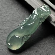 冰种晴水缅甸翡翠A货龙行如意挂件