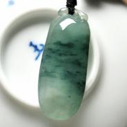 冰种飘花缅甸翡翠A货福瓜挂件