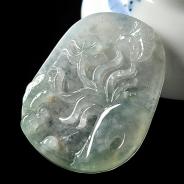 冰种晴水缅甸翡翠A货兰中君子挂件
