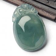 冰种晴水缅甸翡翠A货福瓜挂件