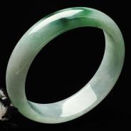 糯冰种飘花缅甸翡翠A货手镯（58.3mm）