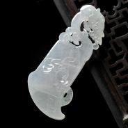 冰种缅甸翡翠A货府中有龙挂件