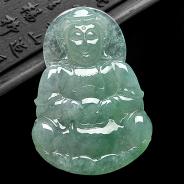 冰种晴水缅甸翡翠A货观音挂件