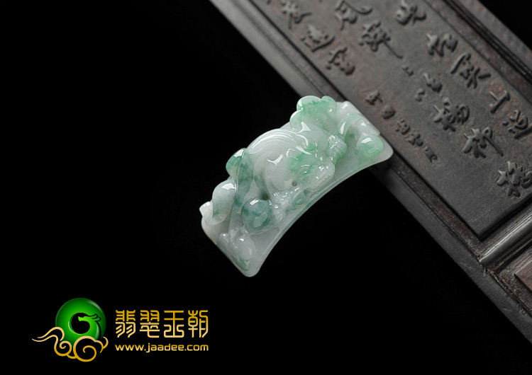 糯冰种飘翠缅甸翡翠A货貔貅手环挂件
