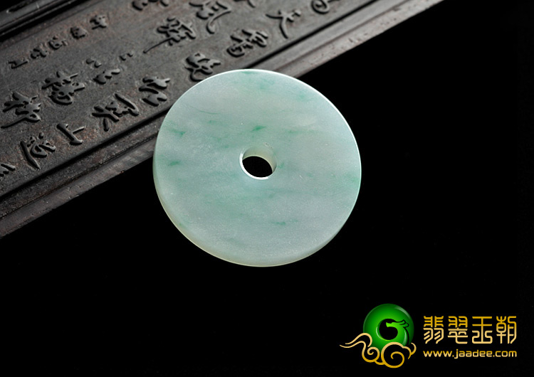 糯冰种飘翠缅甸翡翠A货平安扣挂件
