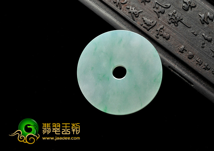 糯冰种飘翠缅甸翡翠A货平安扣挂件