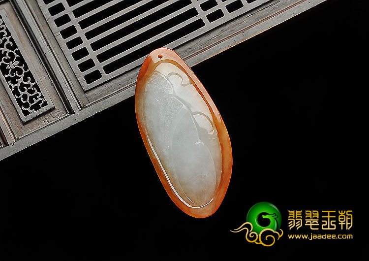 糯冰种红黄翡缅甸翡翠A货龙挂件