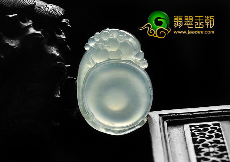 冰种晴水缅甸翡翠A货福在眼前挂件