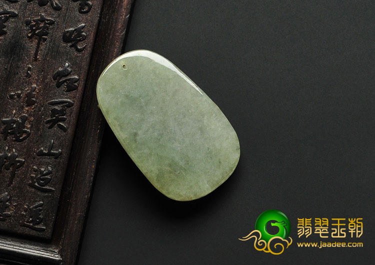 糯冰种褐黄翡缅甸翡翠A货龙牌挂件