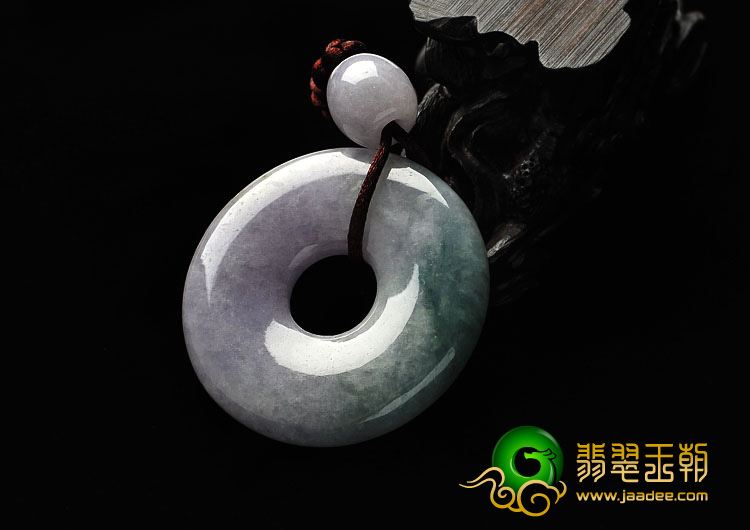 糯冰种紫罗兰缅甸翡翠A货平安扣挂件