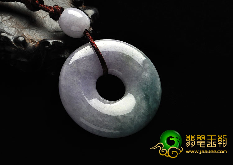 糯冰种紫罗兰缅甸翡翠A货平安扣挂件