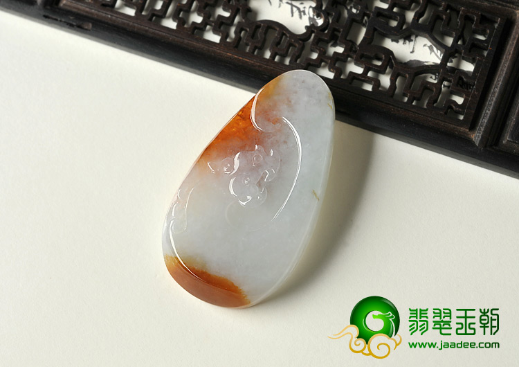 糯冰种红翡缅甸翡翠A货龙马精神挂件