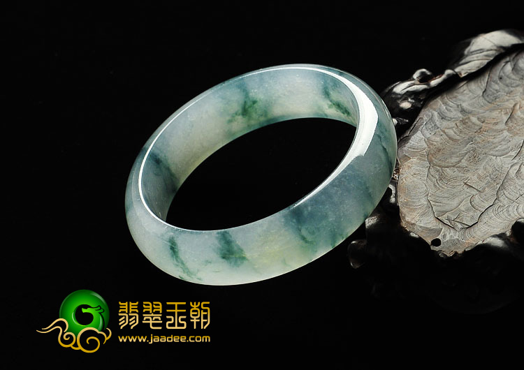 冰种飘花缅甸翡翠A货手镯（56.9mm）