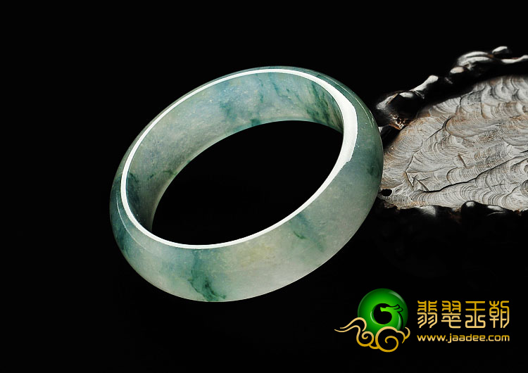 冰种飘花缅甸翡翠A货手镯（56.9mm）