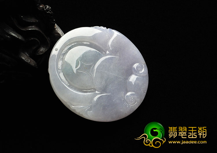 冰种紫罗兰缅甸翡翠A货望子成龙挂件
