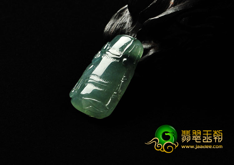 冰种晴水飘花缅甸翡翠A货节节高挂件
