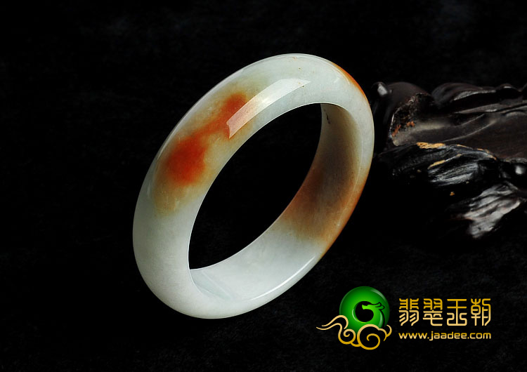 糯冰种红翡缅甸翡翠A货手镯（55.2mm）