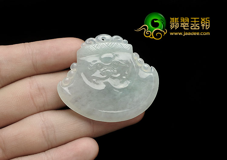 冰种淡晴水缅甸翡翠A货府中有龙挂件