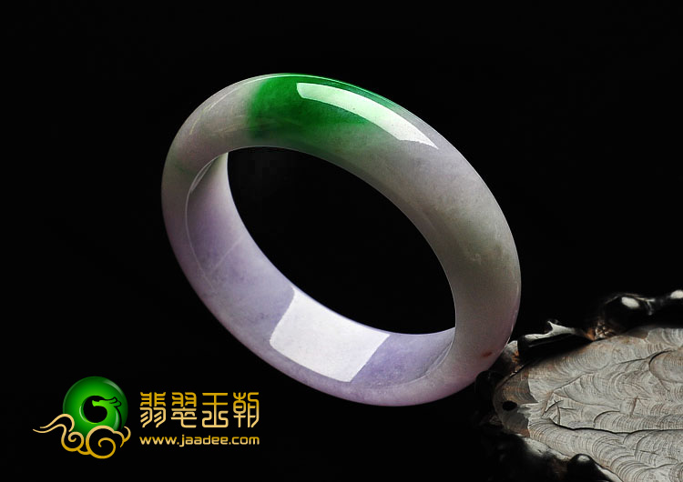 糯冰种春带彩缅甸翡翠A货手镯（59.6mm）