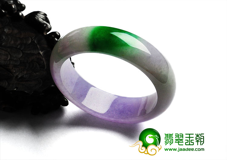 糯冰种春带彩缅甸翡翠A货手镯（59.6mm）