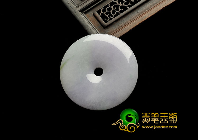 糯冰种春带彩缅甸翡翠A货平安扣挂件