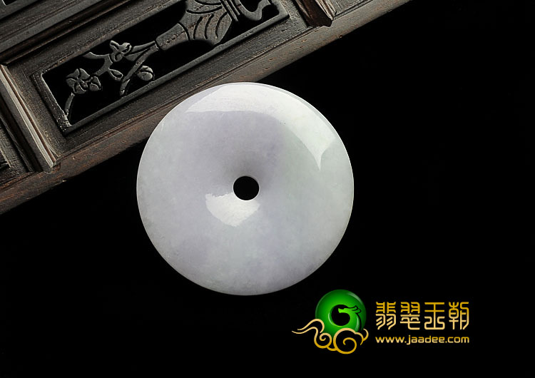 糯冰种春带彩缅甸翡翠A货平安扣挂件