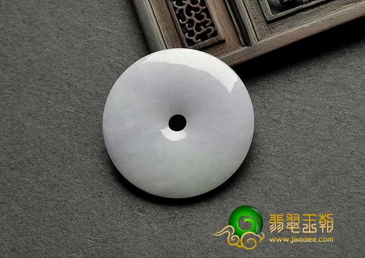 糯冰种春带彩缅甸翡翠A货平安扣挂件