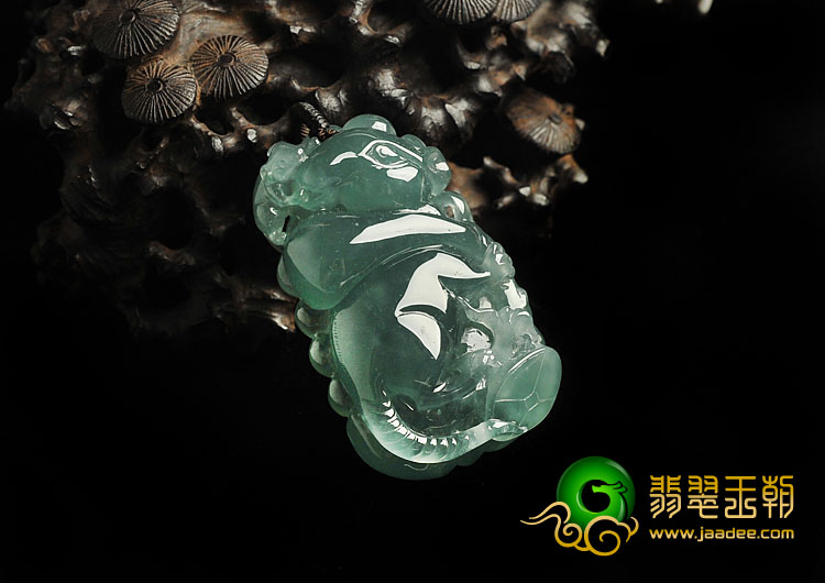 冰种蓝晴水缅甸翡翠A货玉鼠运财挂件