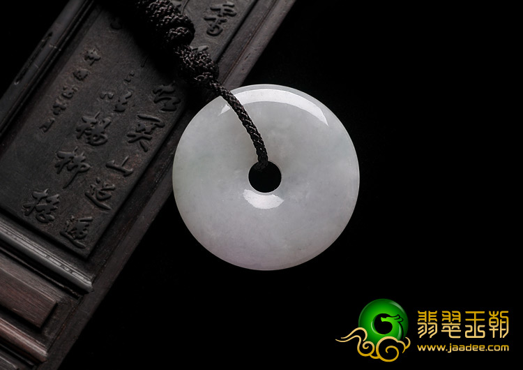 糯冰种淡紫罗兰缅甸翡翠A货平安扣挂件