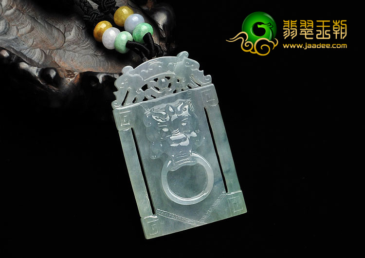 冰种晴水缅甸翡翠A货府中有龙挂件