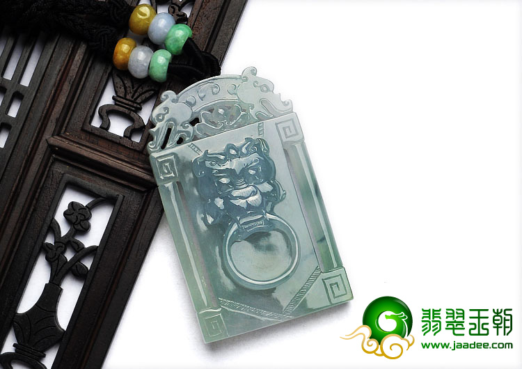 冰种晴水缅甸翡翠A货府中有龙挂件