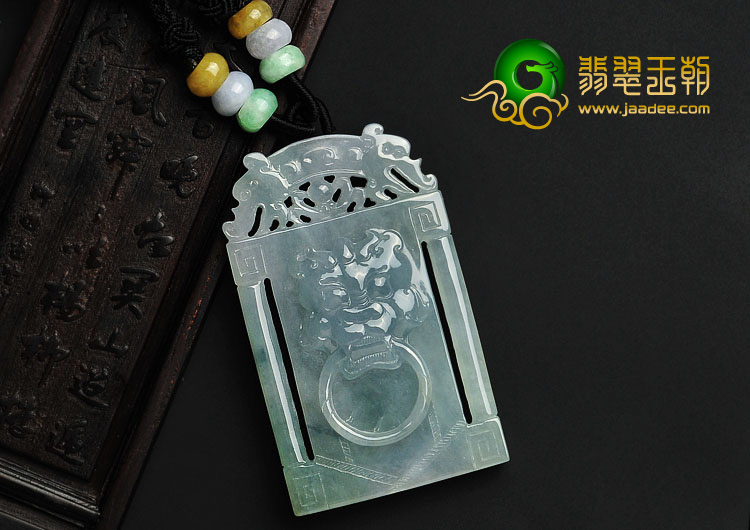 冰种晴水缅甸翡翠A货府中有龙挂件