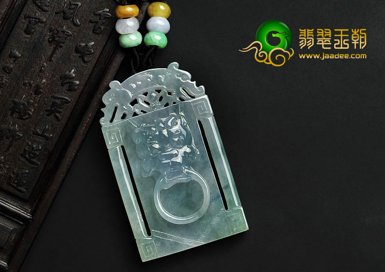 冰种晴水缅甸翡翠A货府中有龙挂件