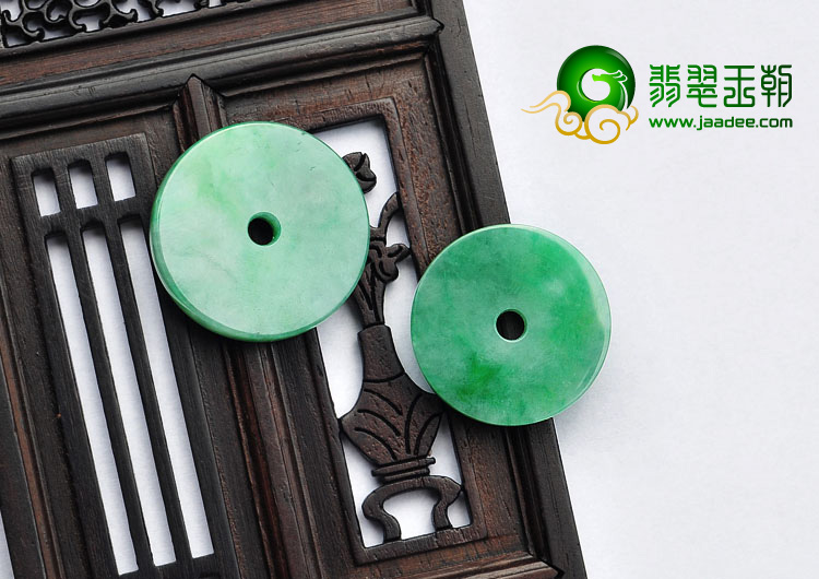 糯冰种翠色缅甸翡翠A货平安扣挂件（单价）