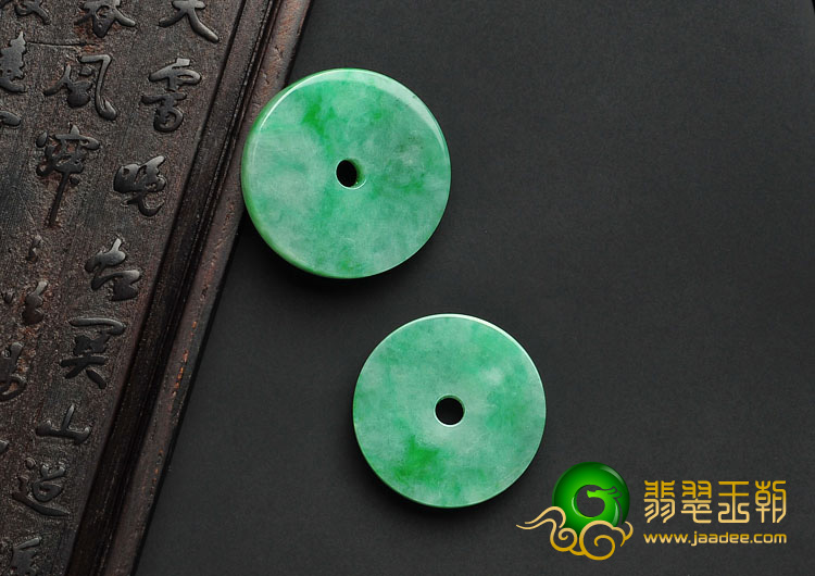 糯冰种翠色缅甸翡翠A货平安扣挂件（单价）