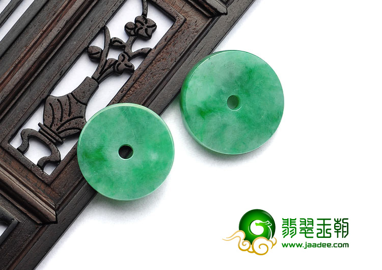 糯冰种翠色缅甸翡翠A货平安扣挂件（单价）