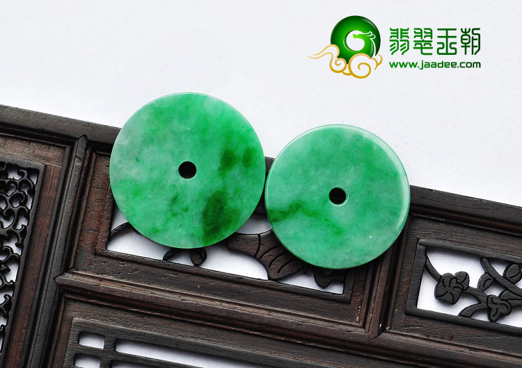 糯冰种翠色缅甸翡翠A货平安扣挂件（单价）