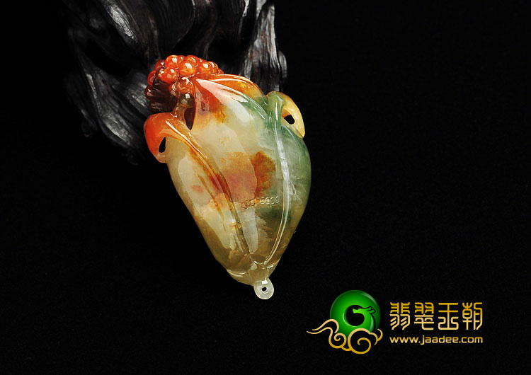糯冰种多彩缅甸翡翠A货玉兰花挂件
