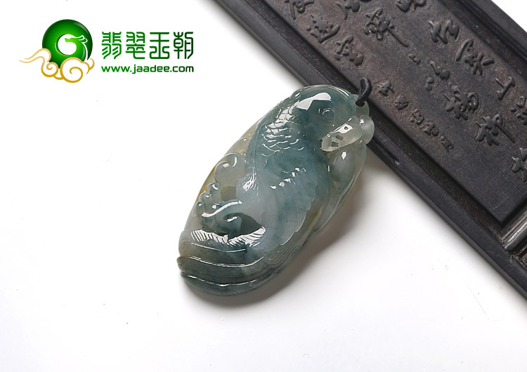 糯冰种飘花缅甸翡翠A货英明神武挂件
