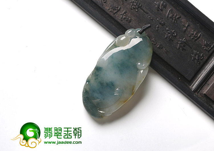 糯冰种飘花缅甸翡翠A货英明神武挂件