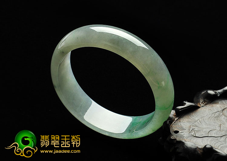 糯冰种飘花缅甸翡翠A货手镯（58.2mm）