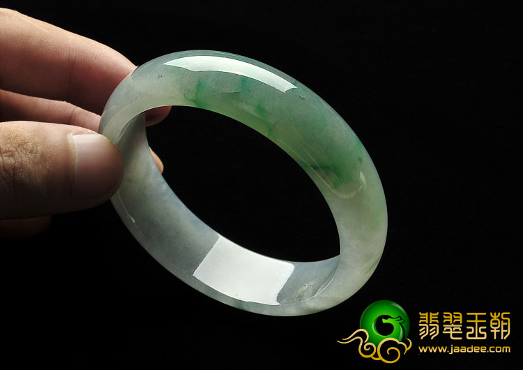 糯冰种飘花缅甸翡翠A货手镯（58.2mm）