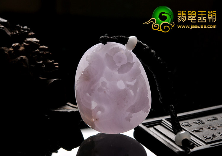 糯冰种紫罗兰缅甸翡翠A货喜上眉梢挂件
