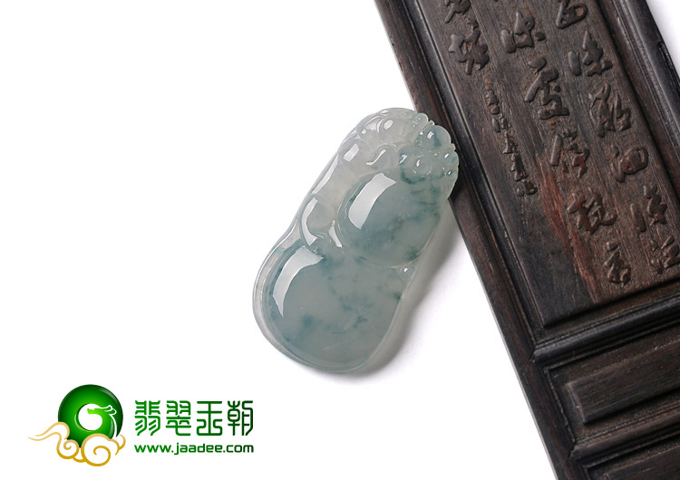 糯冰种飘花缅甸翡翠A货福禄寿挂件