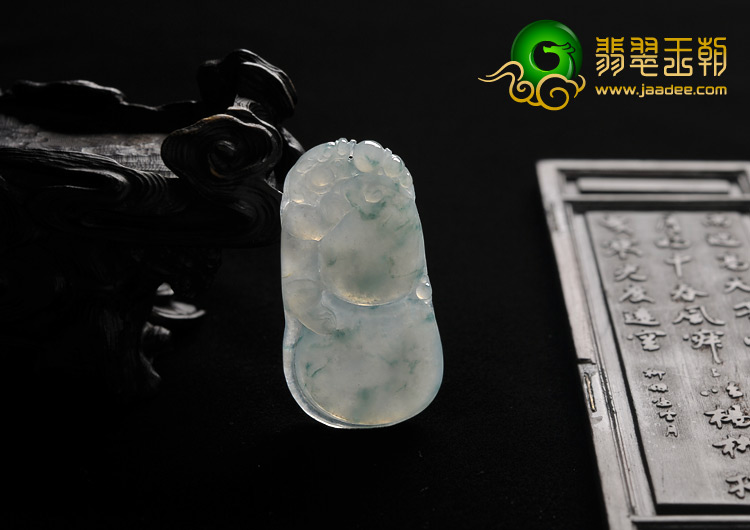 糯冰种飘花缅甸翡翠A货福禄寿挂件