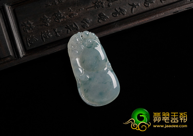 糯冰种飘花缅甸翡翠A货福禄寿挂件