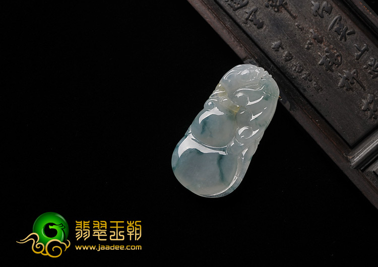糯冰种飘花缅甸翡翠A货福禄寿挂件