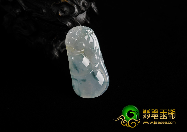 糯冰种飘花缅甸翡翠A货福禄寿挂件
