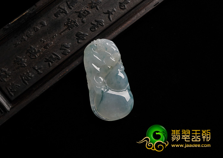 糯冰种飘花缅甸翡翠A货福禄寿挂件