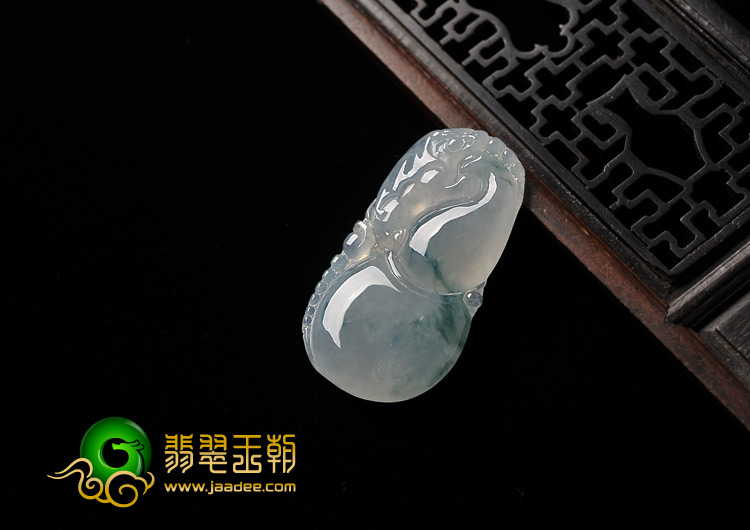 糯冰种飘花缅甸翡翠A货福禄寿挂件